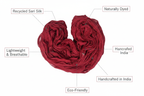 Infographic – Crimson Sari Silk Scarf