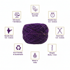 Infographic - Deep Purple Sari Silk Yarn