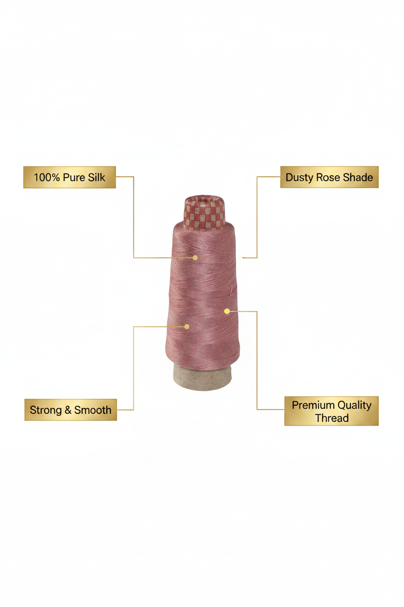 Infographic – Dusty Rose Silk Thread Features