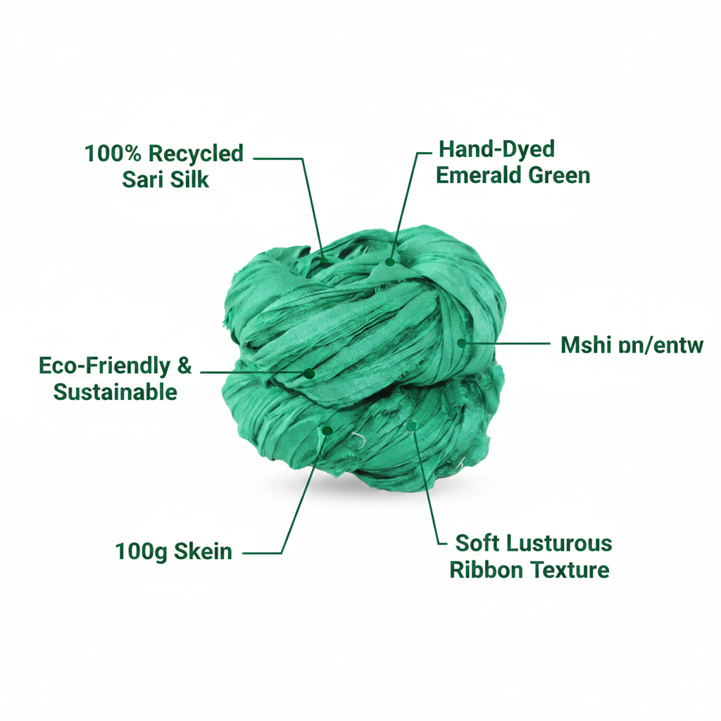 Infographic – Emerald Green Sari Silk Yarn