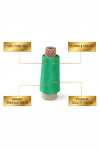 Infographic – Emerald Green Silk Thread Features