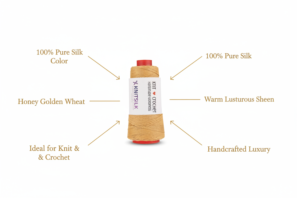 Infographic – Honey Golden Wheat Silk Yarn