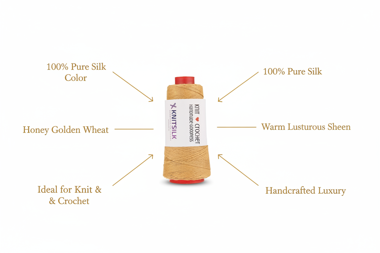 Infographic – Honey Golden Wheat Silk Yarn