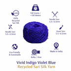 Infographic - Indigo Violet Blue Sari Silk Yarn