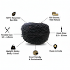 Infographic - Jet Black Sari Silk Yarn
