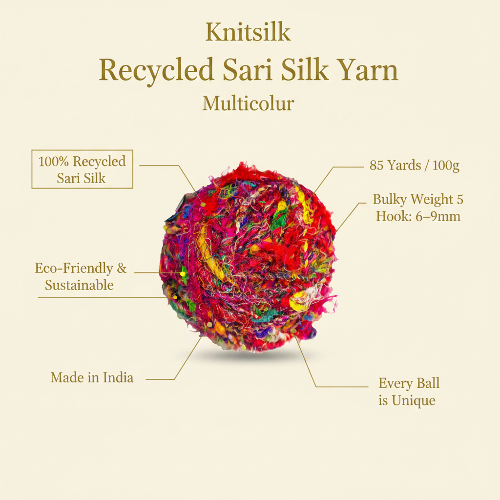 Infographic - Multicolor Sari Silk Yarn