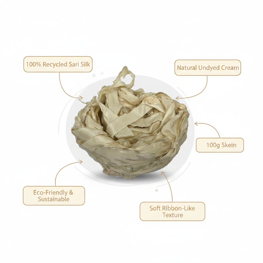 Infographic – Natural Cream Sari Silk Yarn