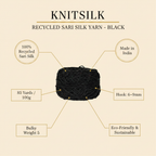 Infographic - Recycled Sari Silk Yarn Black