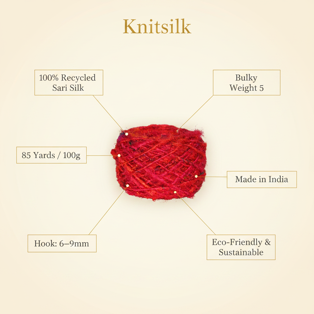 Infographic - Red Sari Silk Yarn