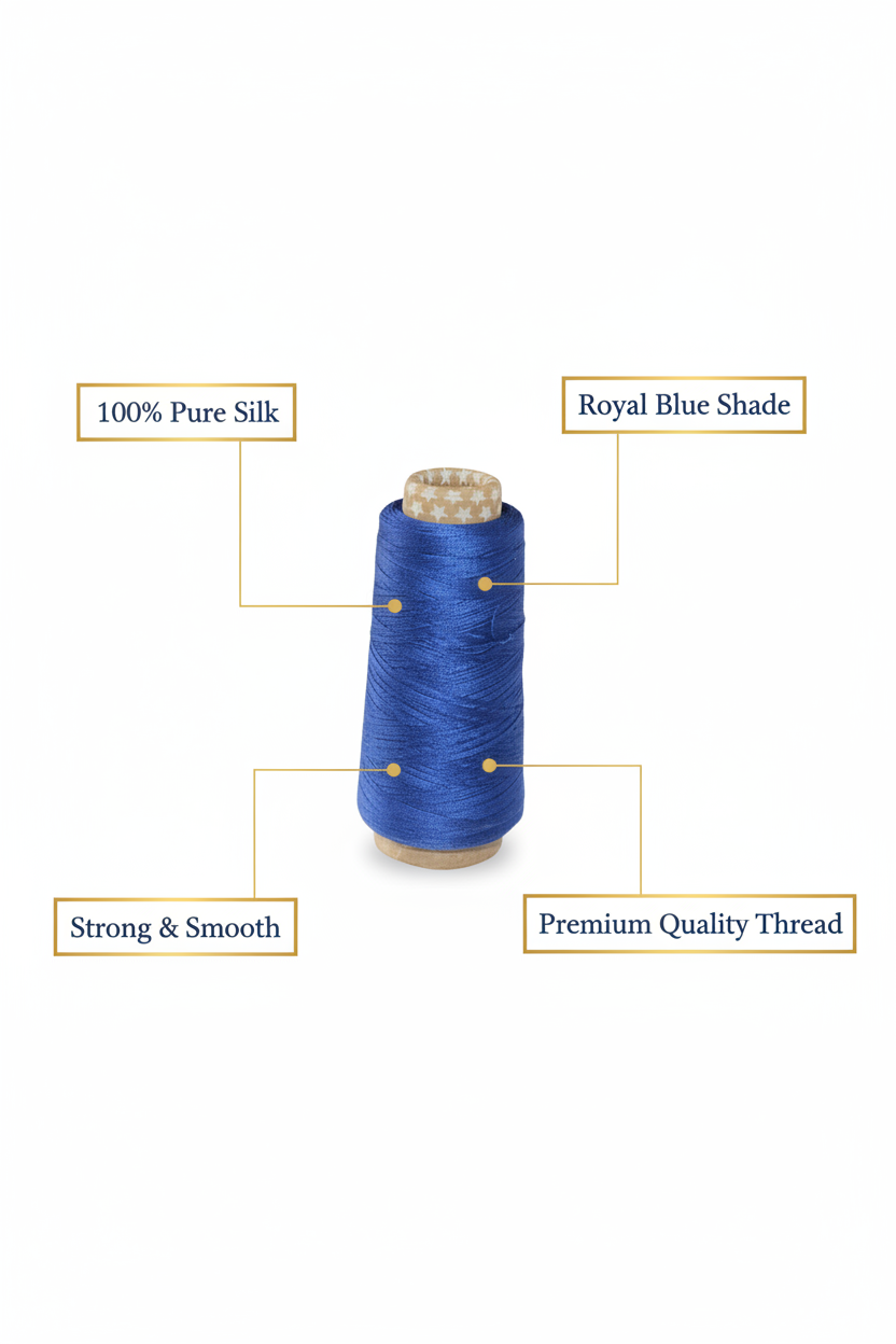 Infographic – Royal Blue Silk Thread Features