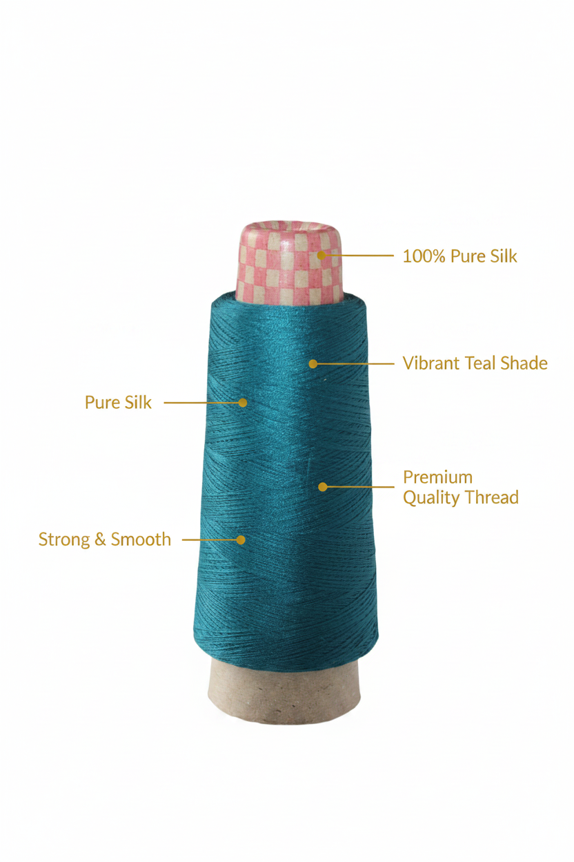 Infographic – Teal Silk Thread Features