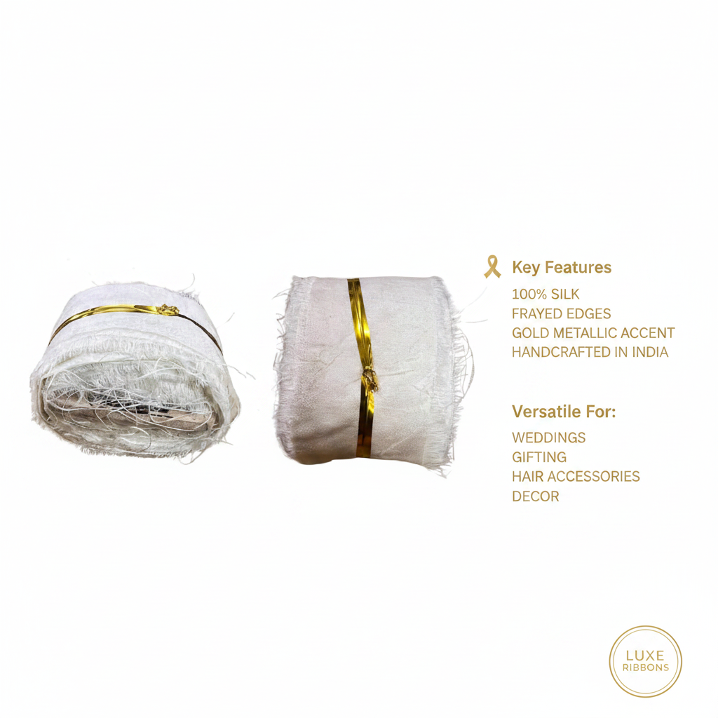 Infographic – White Silk Ribbon Specs & Features