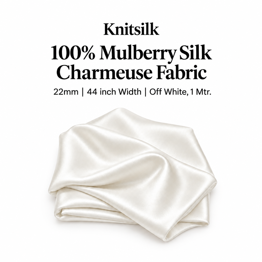 KnitSilk 22mm Off White 1-meter Charmeuse main image