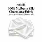 KnitSilk Charmeuse fabric main image with embedded product text