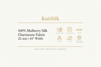 KnitSilk Mulberry Silk Charmeuse 22mm Label