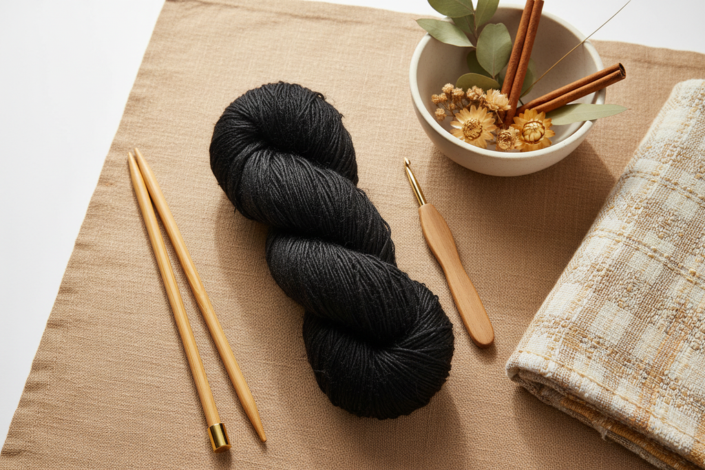 Lifestyle – Black Sari Silk Yarn