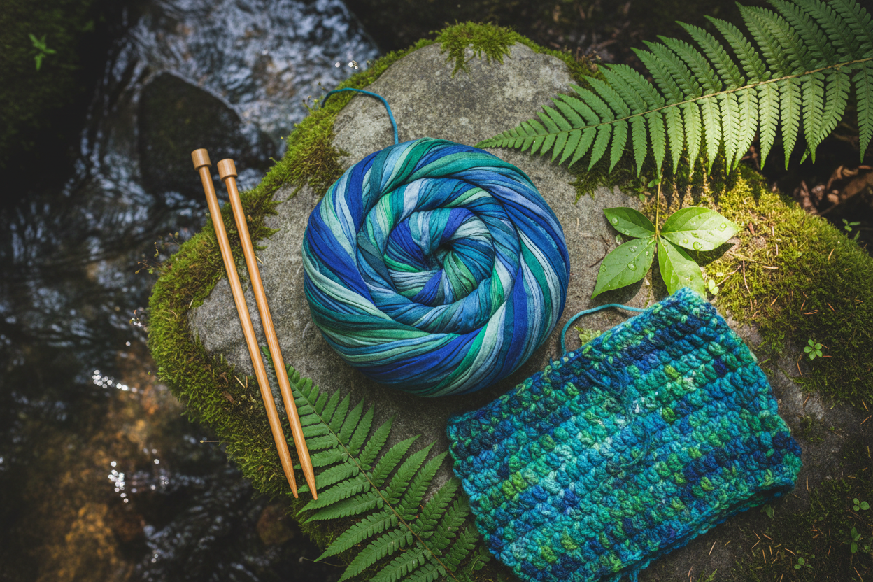 Lifestyle – Blue Galaxy Sari Silk Yarn