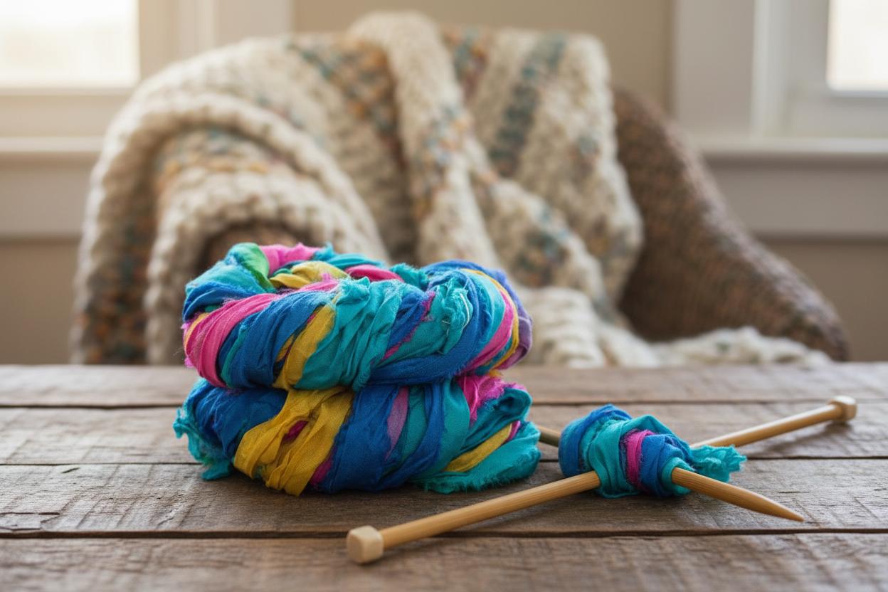 Lifestyle – Blue Teal Sari Silk Yarn