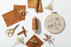 Lifestyle – Caramel Brown Silk Thread Spool