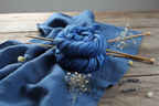 Lifestyle – Cornflower Blue Sari Silk Yarn