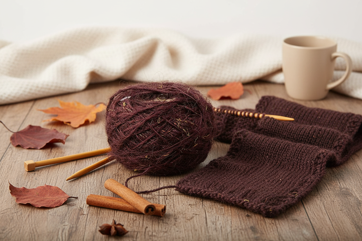 Lifestyle - Dark Chocolate Brown Sari Silk Yarn