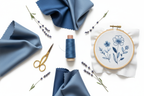 Lifestyle – Denim Blue Silk Thread Spool