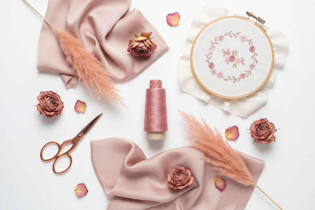 Lifestyle – Dusty Rose Silk Thread Spool