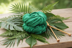 Lifestyle – Emerald Green Sari Silk Yarn