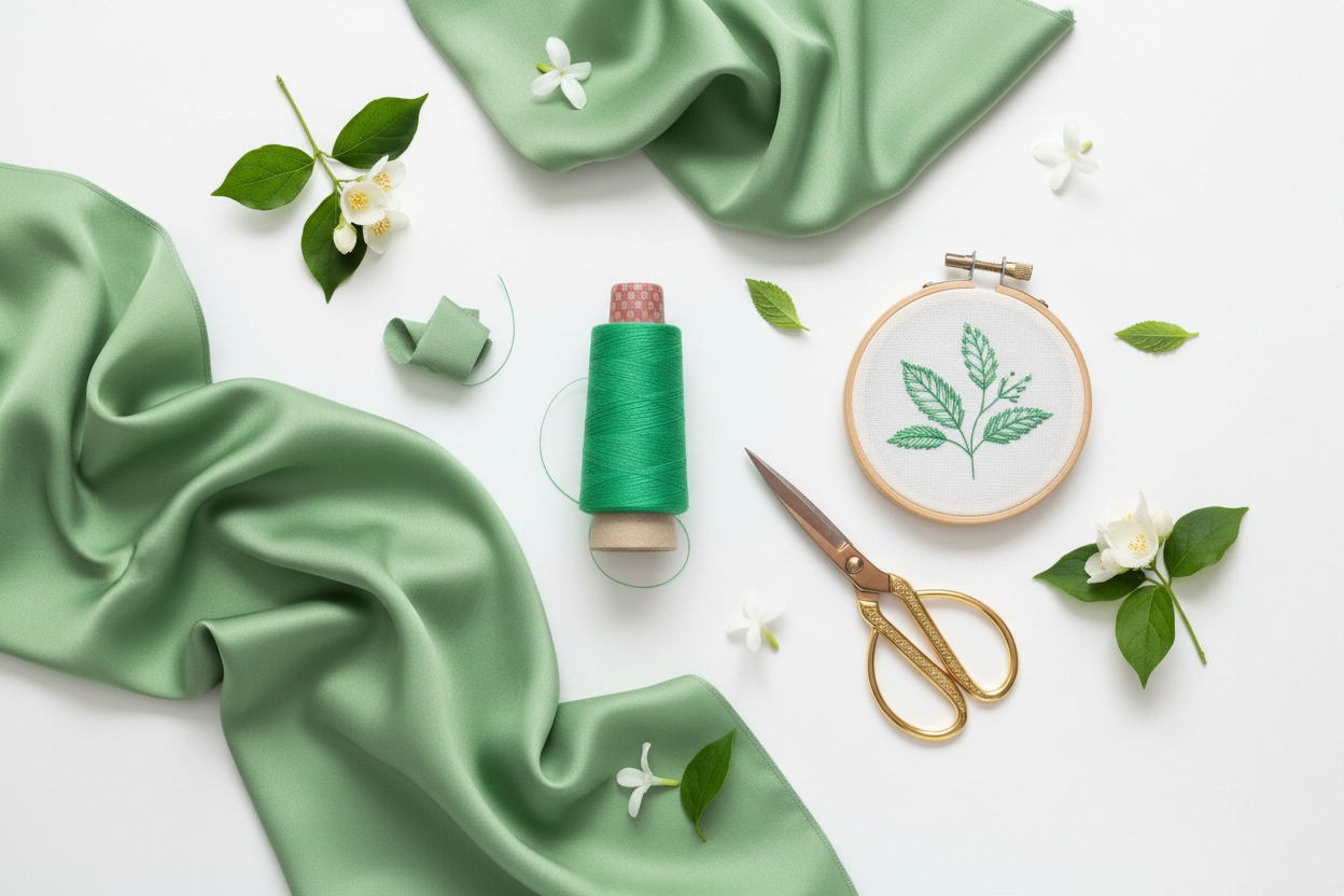 Lifestyle – Emerald Green Silk Thread Spool