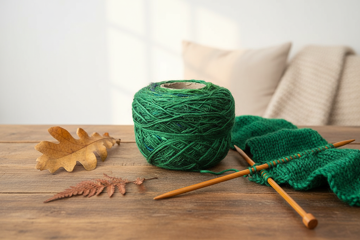 Lifestyle - Forest Green Sari Silk Yarn
