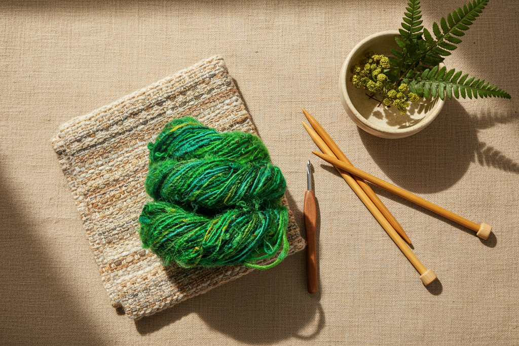 Lifestyle – Green Sari Silk Yarn