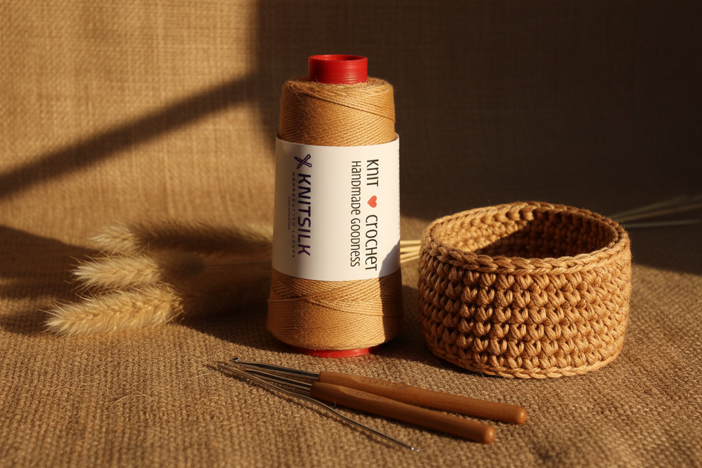 Lifestyle – Honey Golden Wheat Silk Yarn