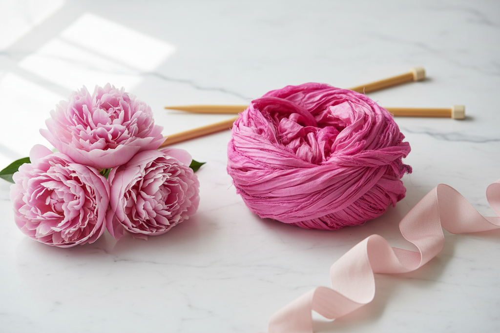Lifestyle – Hot Pink Sari Silk Yarn