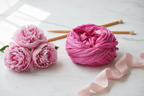 Lifestyle – Hot Pink Sari Silk Yarn