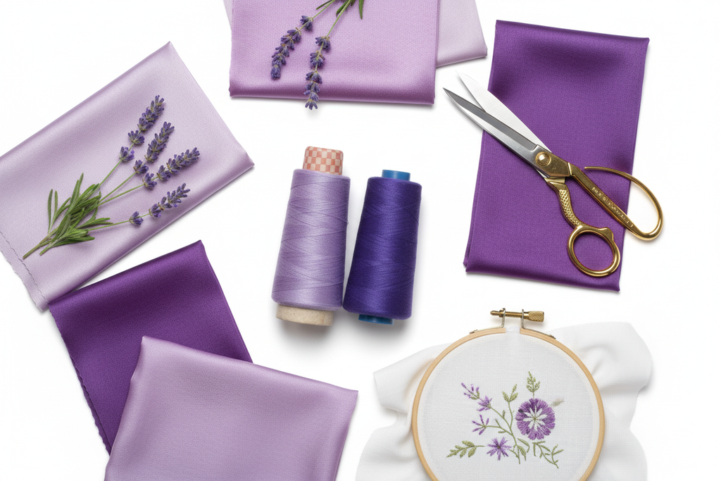 Lifestyle – Lavender & Violet Silk Thread Duo