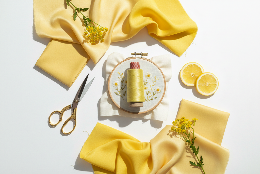 Lifestyle – Lemon Yellow Silk Thread Spool