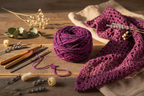 Lifestyle - Magenta Purple Sari Silk Yarn
