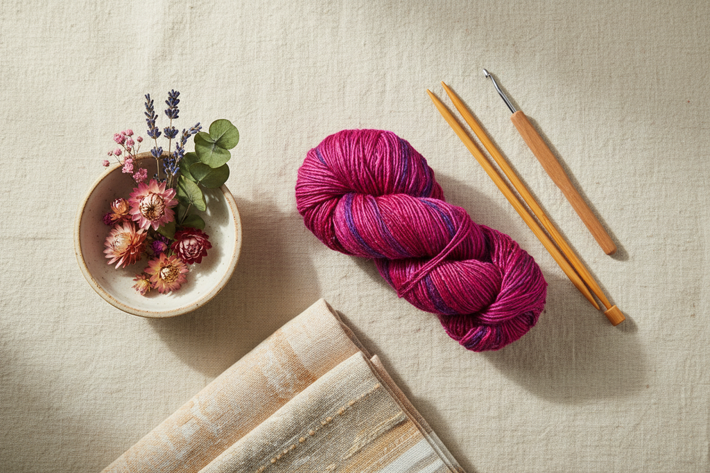 Lifestyle – Magenta Sari Silk Yarn
