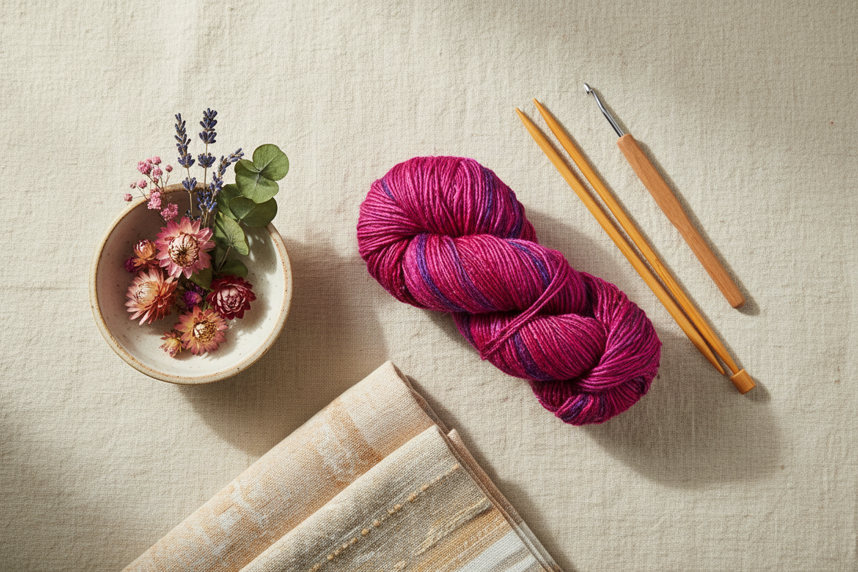 Lifestyle – Magenta Sari Silk Yarn