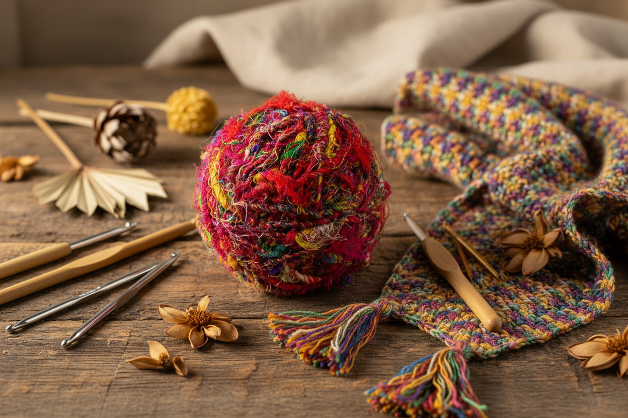 Lifestyle - Multicolor Sari Silk Yarn