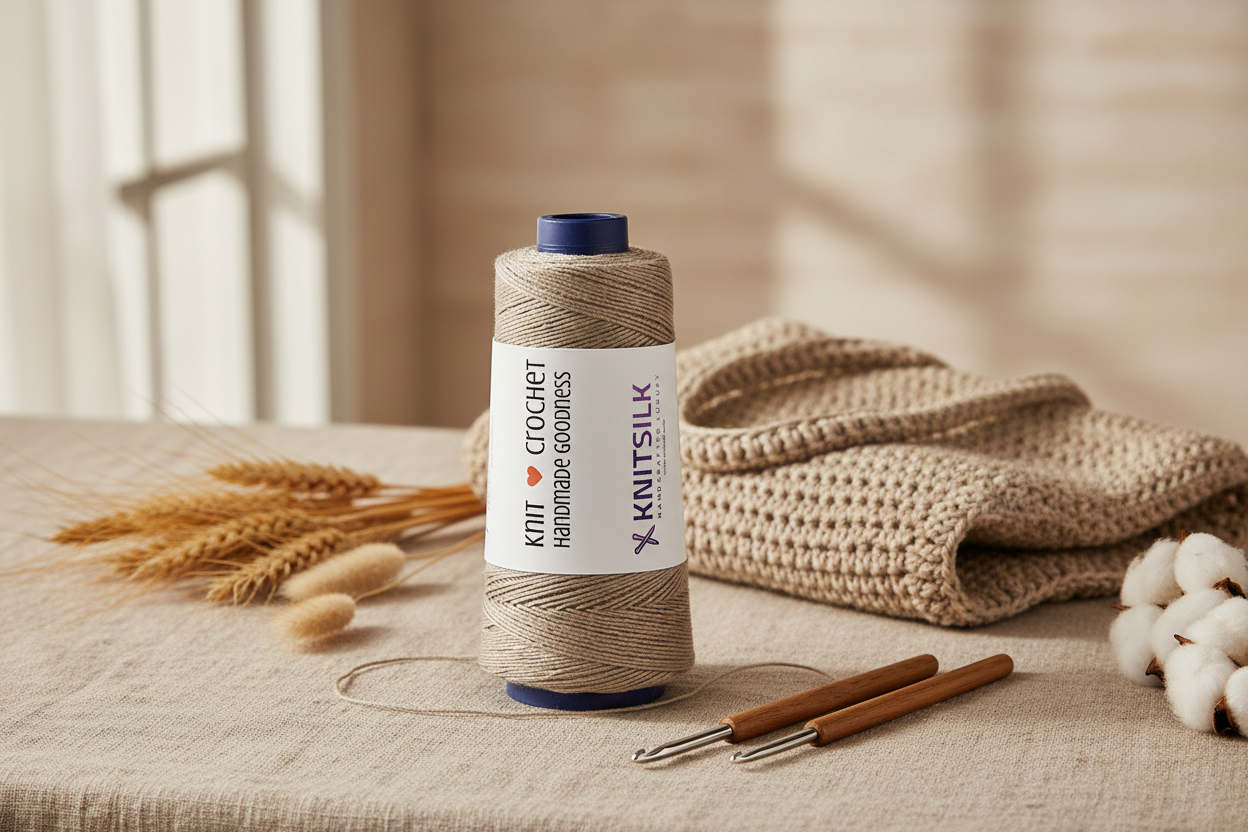 Lifestyle – Natural Linen Beige Silk Yarn