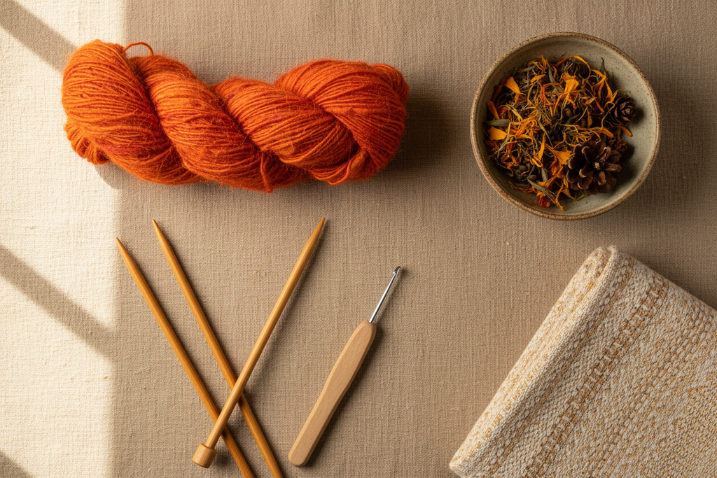 Lifestyle – Orange Sari Silk Yarn