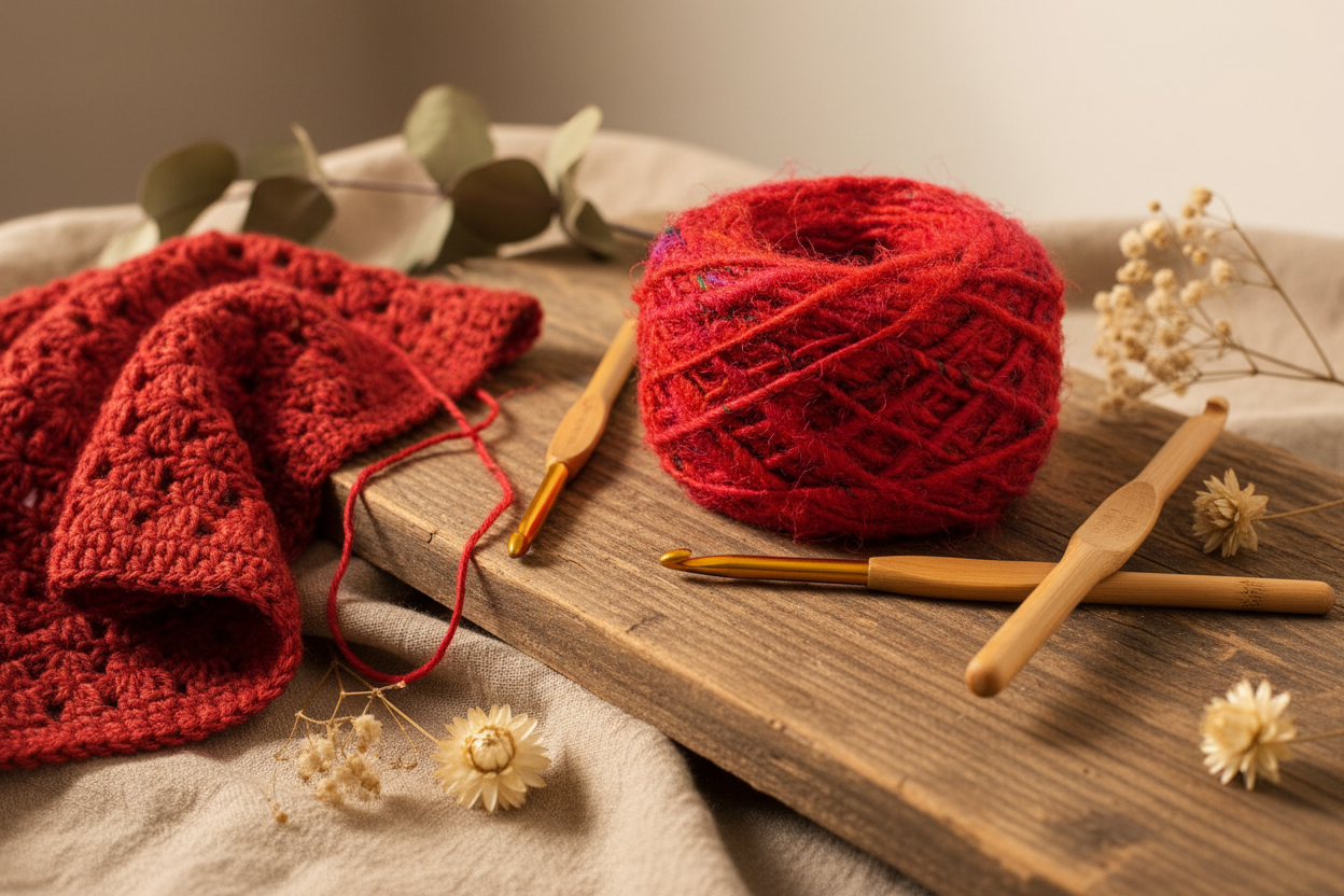Lifestyle - Red Sari Silk Yarn