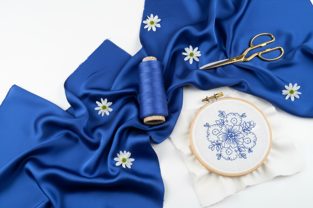 Lifestyle – Royal Blue Silk Thread Spool