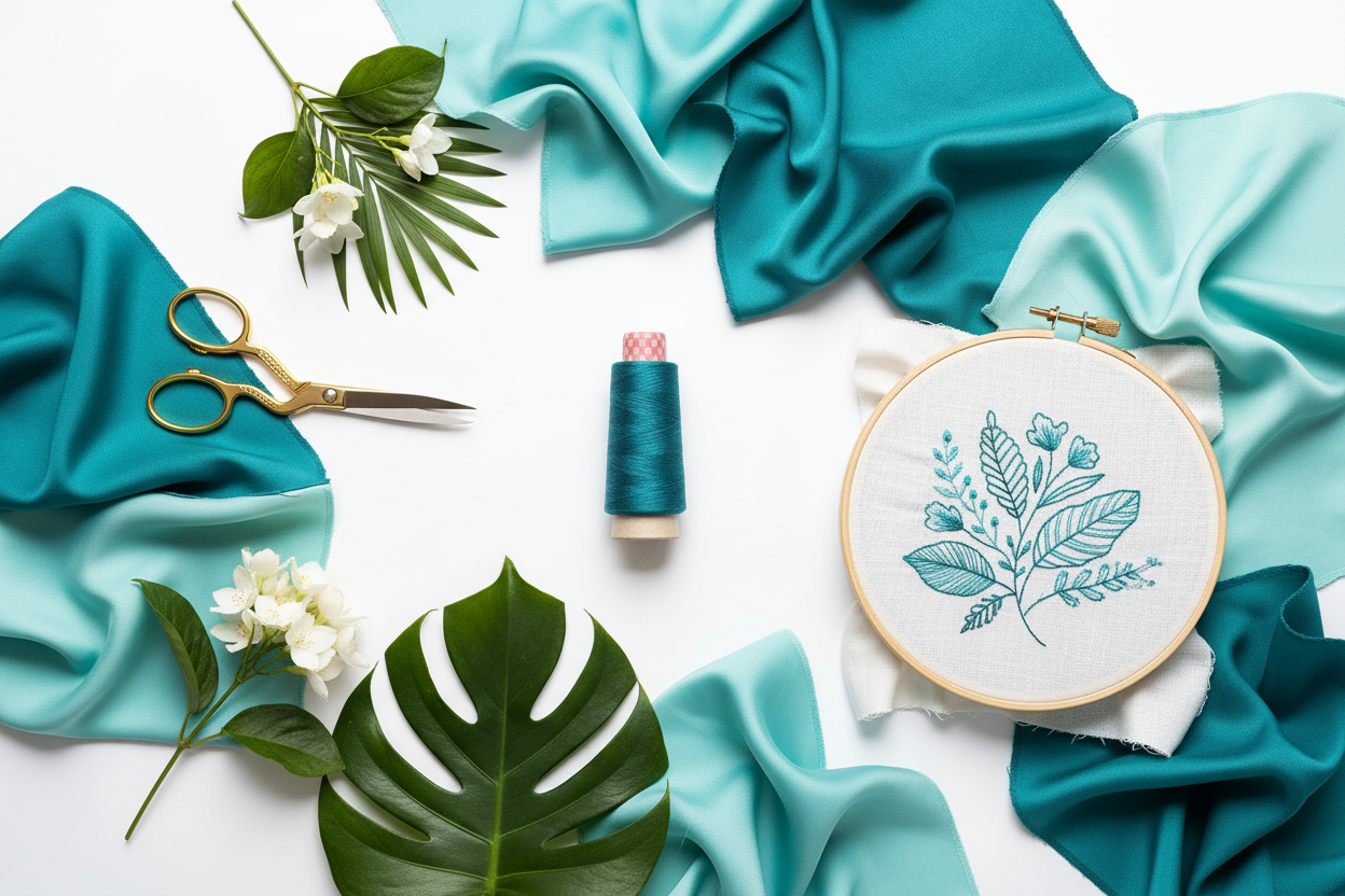 Lifestyle – Teal Silk Thread Spool