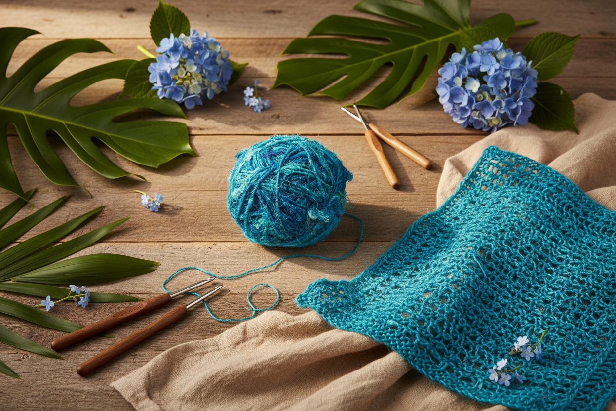 Lifestyle - Turquoise Teal Sari Silk Yarn