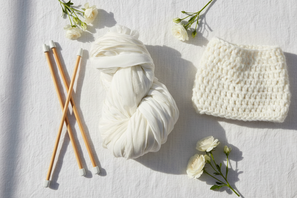 Lifestyle – White Sari Silk Yarn