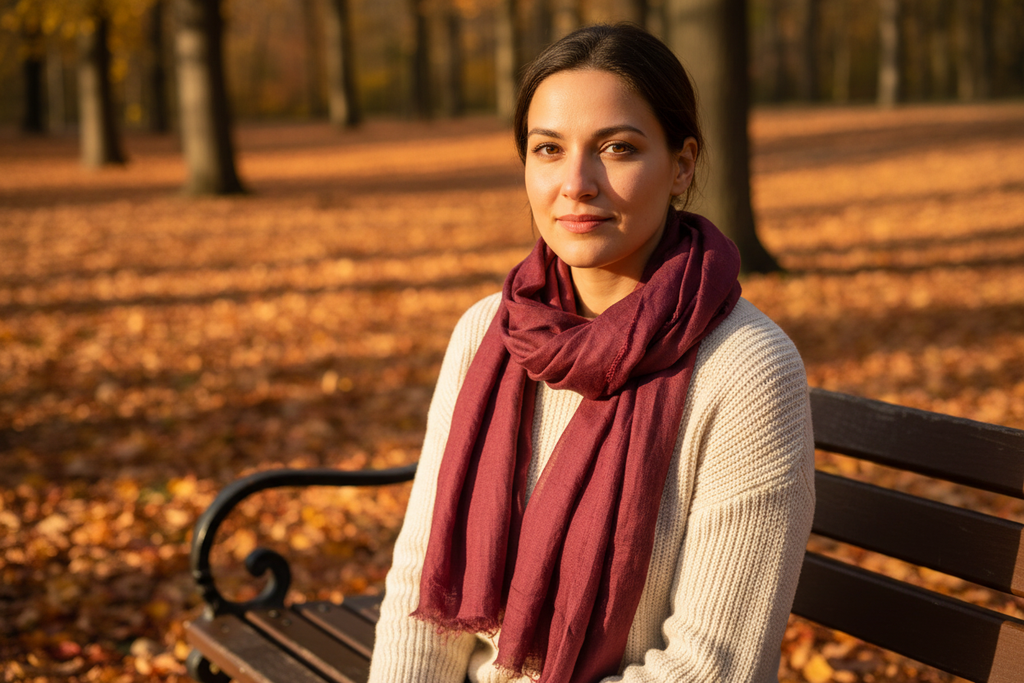 Lifestyle – Wine Sari Silk Scarf