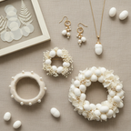 Natural White Silk Cocoons End Product Collage