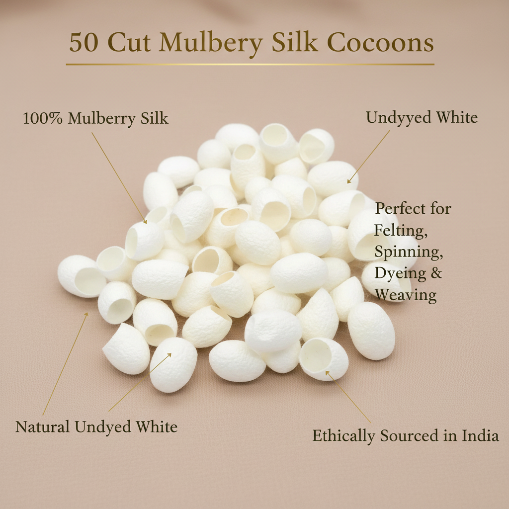 Natural White Silk Cocoons Infographic